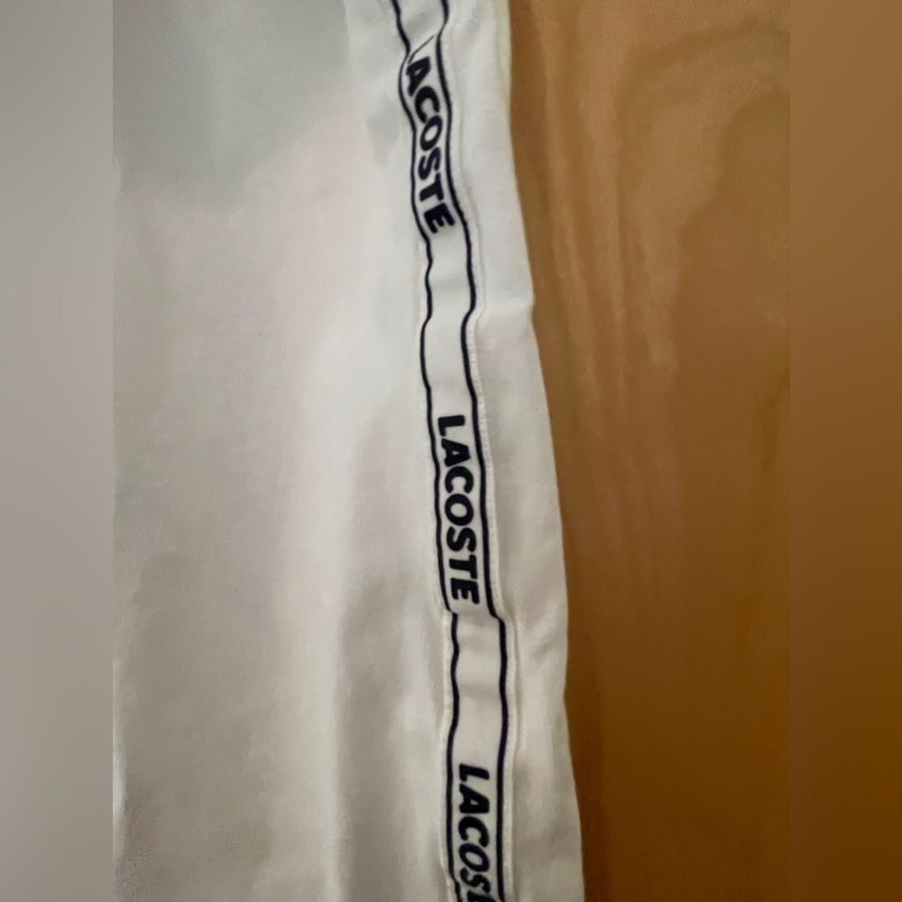 Lacoste White Short Sleeve Regular Fit Side Logo T Shirt - Picture 8 of 16